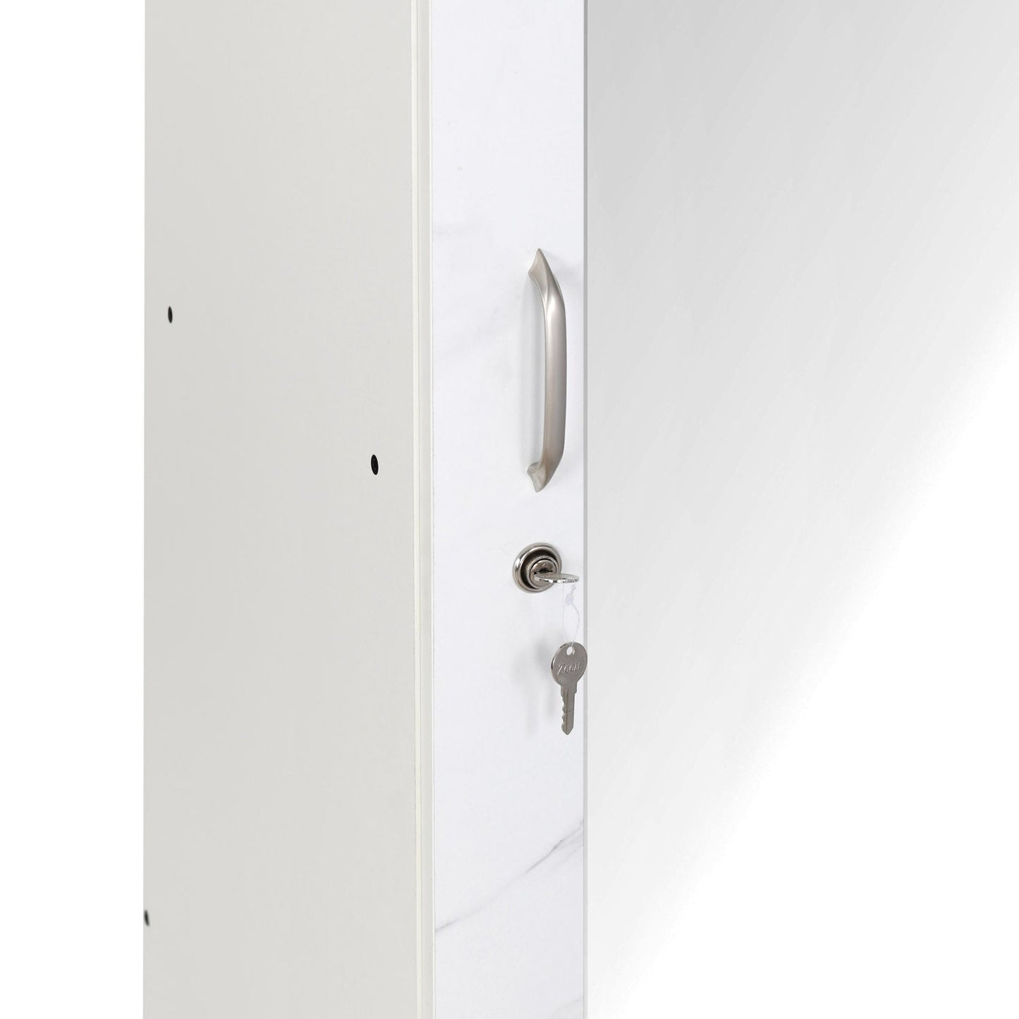 Nilkamal Marbito 1 Door Wardrobe With Mirror (White)