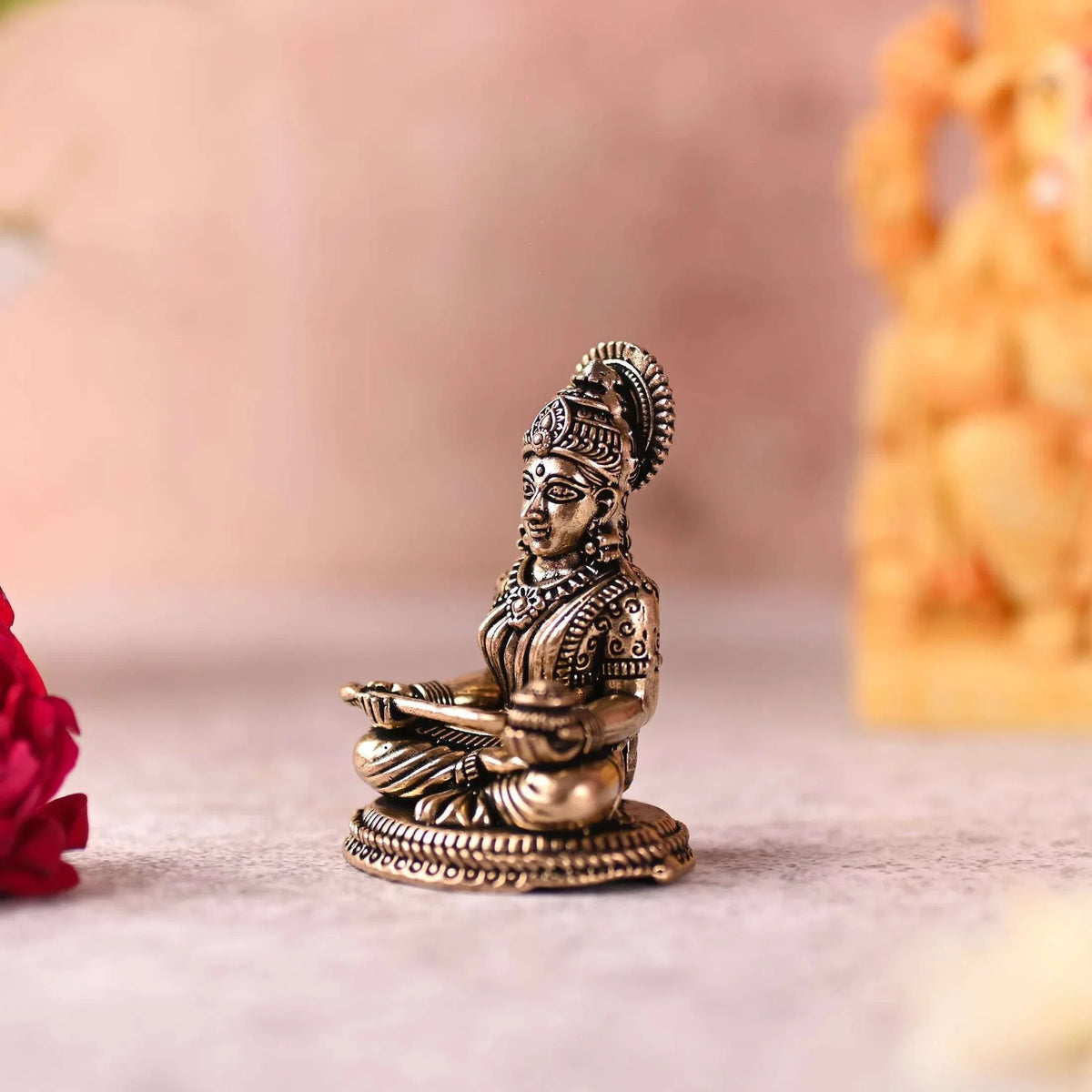 Brass Superfine Sitting Annapurna Devi Lightweight Idol (2.5 Inch)