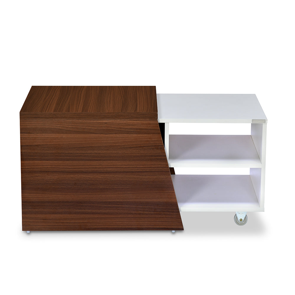 Nilkamal Odin Center Table (Walnut/White)