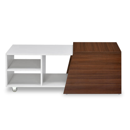 Nilkamal Odin Center Table (Walnut/White)