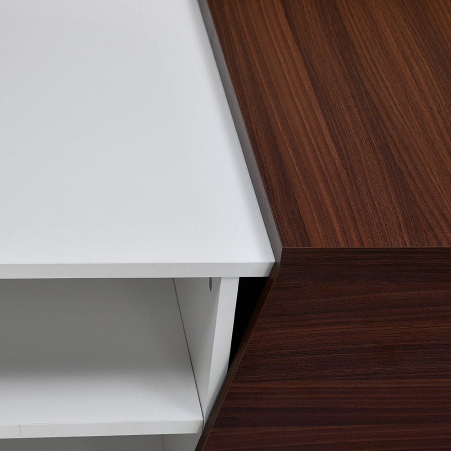 Nilkamal Odin Center Table (Walnut/White)