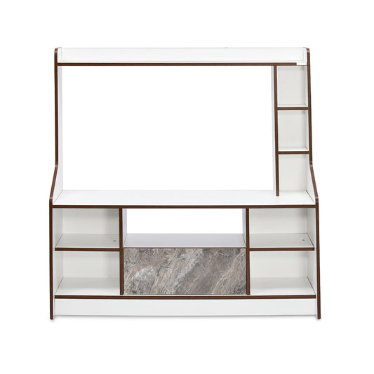 Nilkamal Petra TV Unit (White & Walnut)
