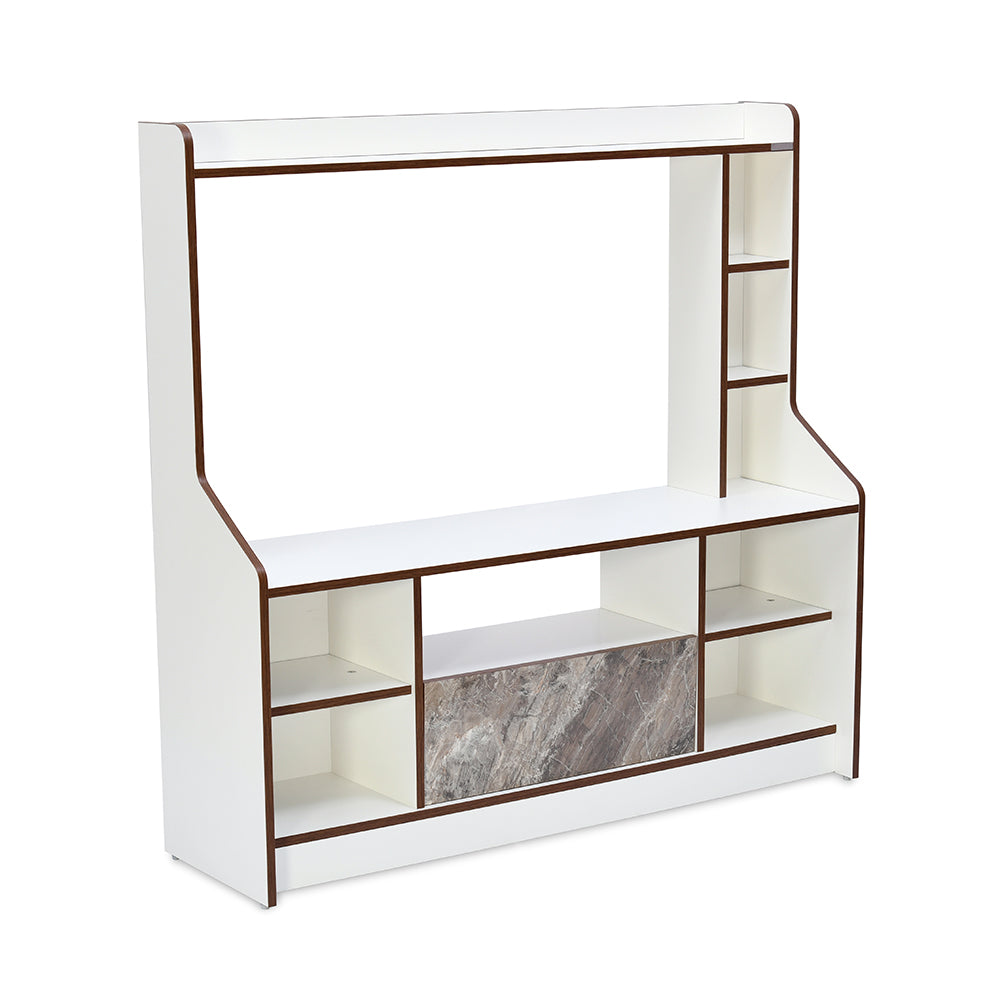 Nilkamal Petra TV Unit (White & Walnut)