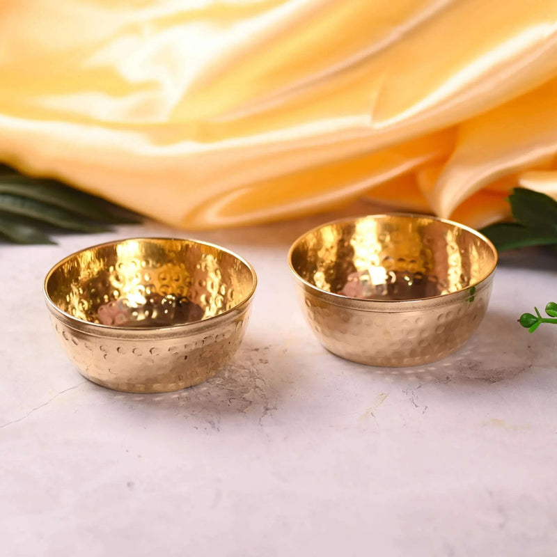 Brass Handcrafted Bowl Pair