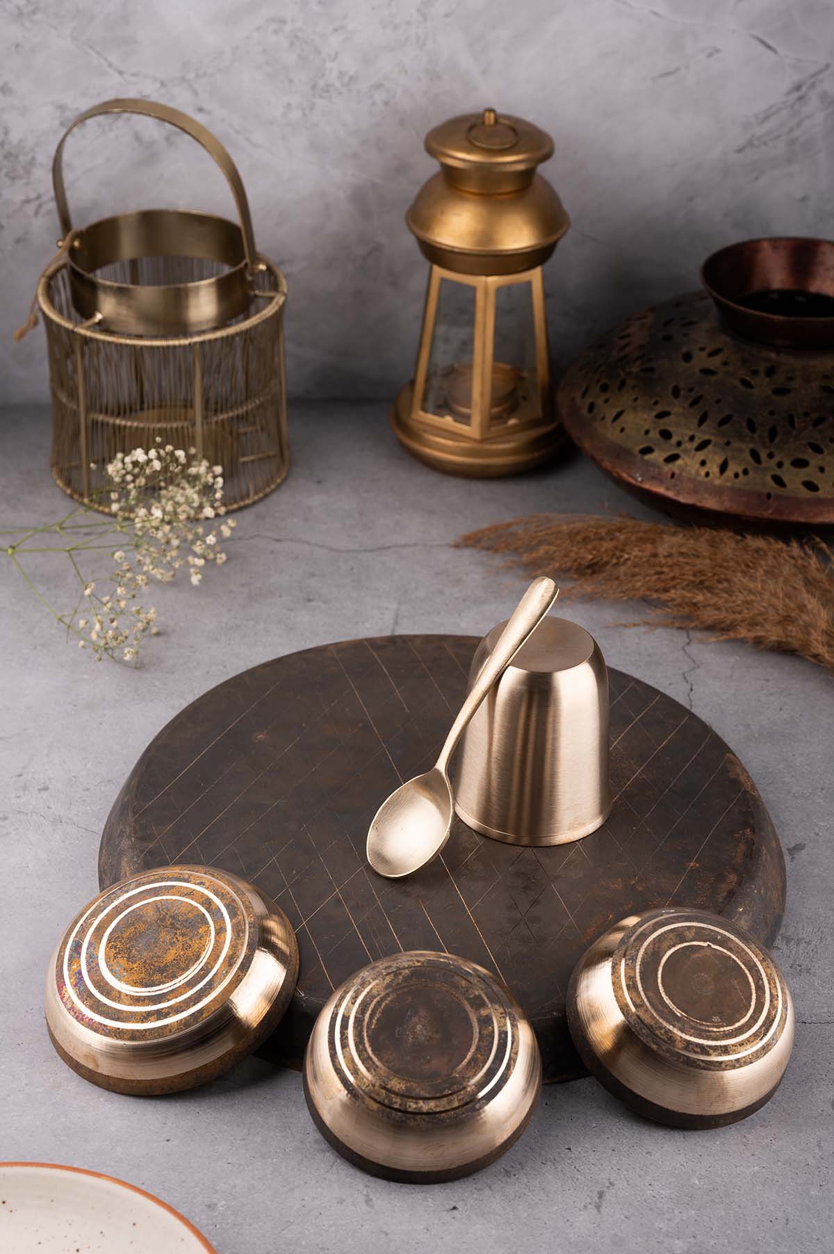 Kansa Crockery Set 6 Pc - Luxury Dinner Set