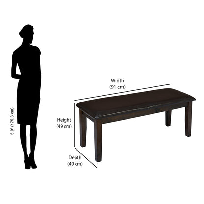 Nilkamal Magnito Multi Use Medium Sitting Bench for Living Room | Dining Room (Brown)