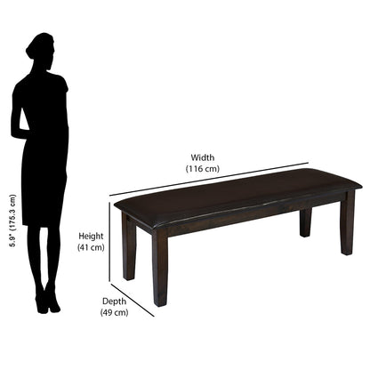 Nilkamal Magnito Multi Use Long Sitting Bench for Living Room | Dining Room (Brown)