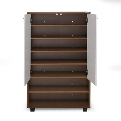 Nilkamal Ardor Shoe Cabinet (Oak/Frosty White)