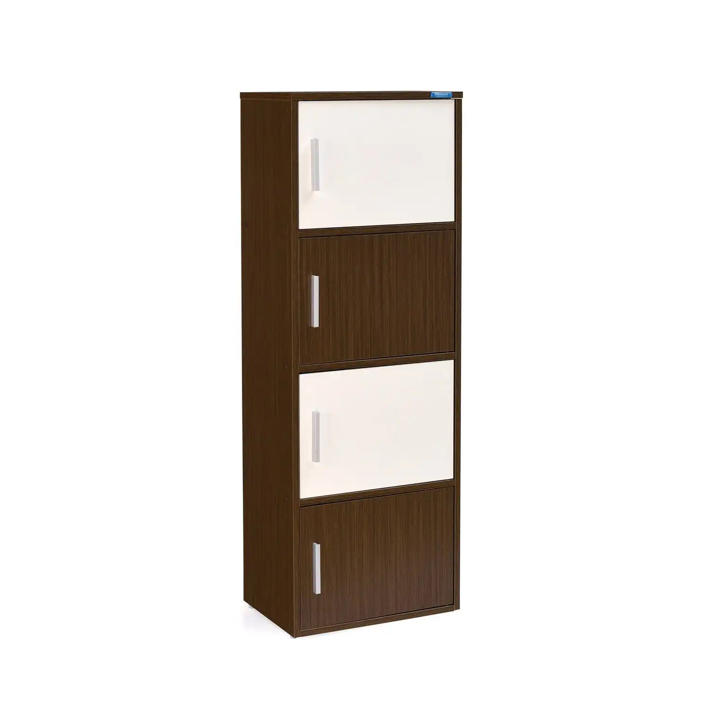 Nilkamal Sear 4 Tier Storage Cabinet (Oak/Frosty White)