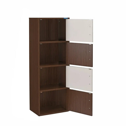 Nilkamal Sear 4 Tier Storage Cabinet (Oak/Frosty White)
