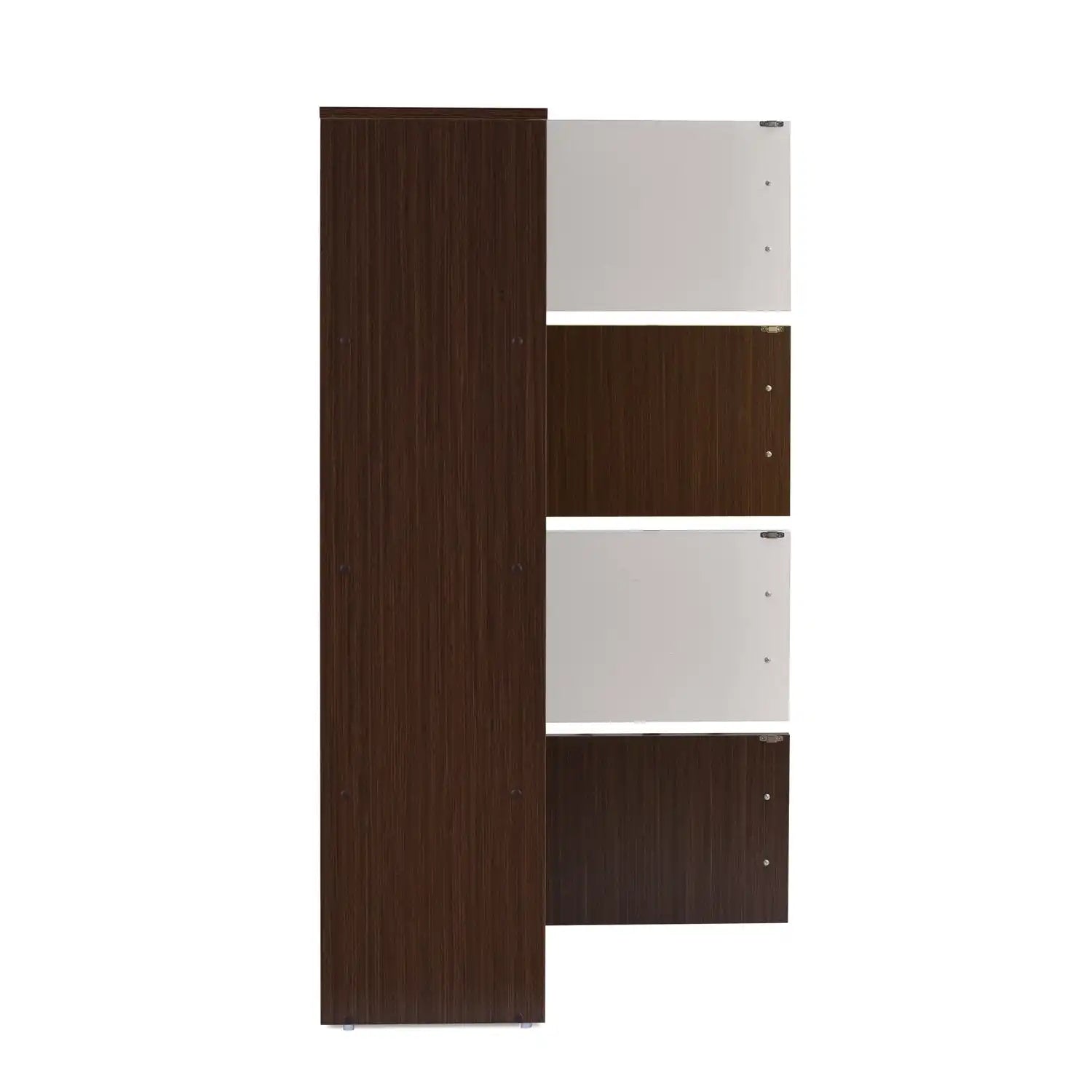 Nilkamal Sear 4 Tier Storage Cabinet (Oak/Frosty White)