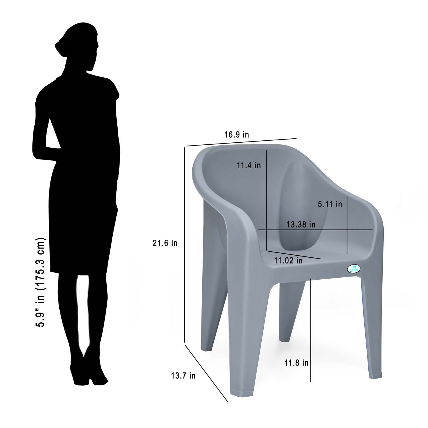 Nilkamal Eeezy Go Plastic Arm Chair