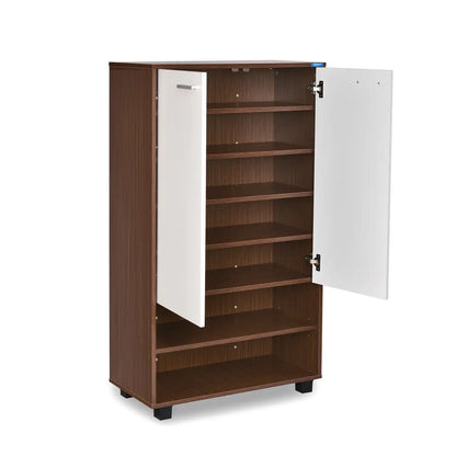 Nilkamal Ardor Shoe Cabinet (Oak/Frosty White)