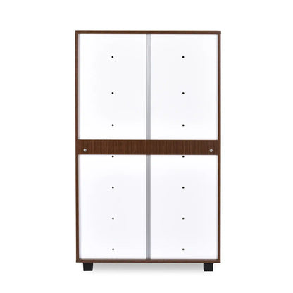 Nilkamal Ardor Shoe Cabinet (Oak/Frosty White)