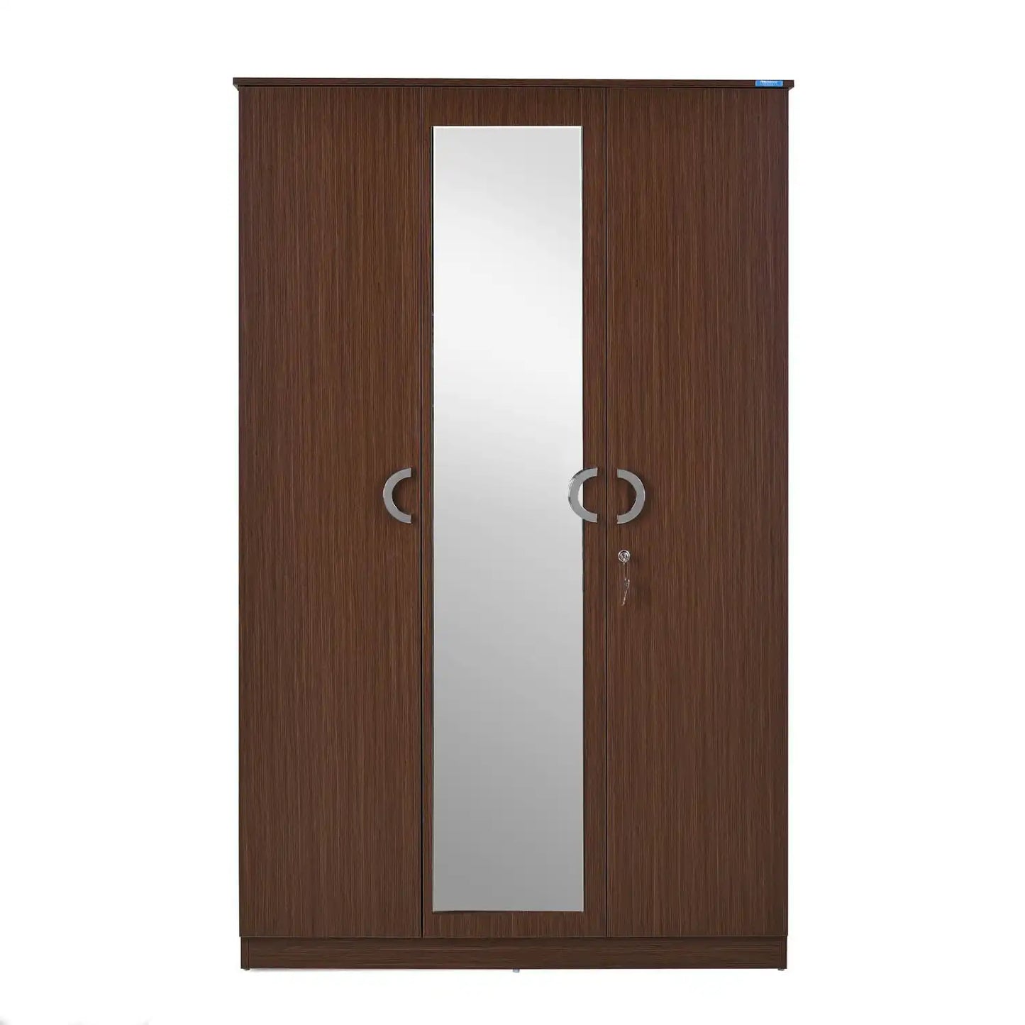 Nilkamal Massif 3 Door Wardrobe with Mirror (Legno Oak)