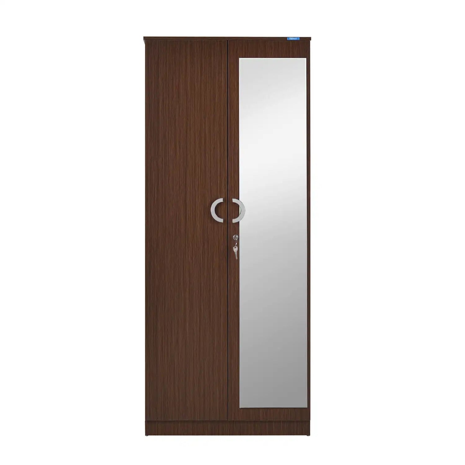 Nilkamal Massif 2 Door Wardrobe with Mirror (Legno Oak)