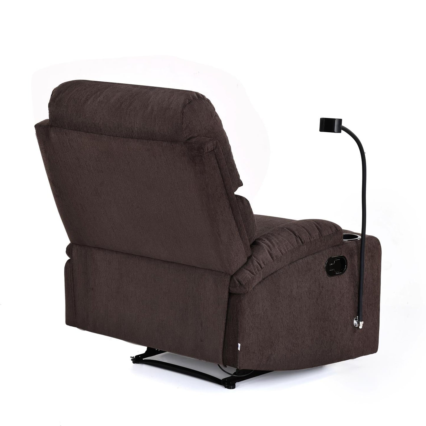 Nilkamal Matt 1 Seater Manual Recliner with Cup & Mobile Holder (Cocoa Brown)