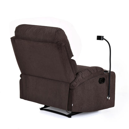 Nilkamal Matt 1 Seater Manual Recliner with Cup & Mobile Holder (Cocoa Brown)