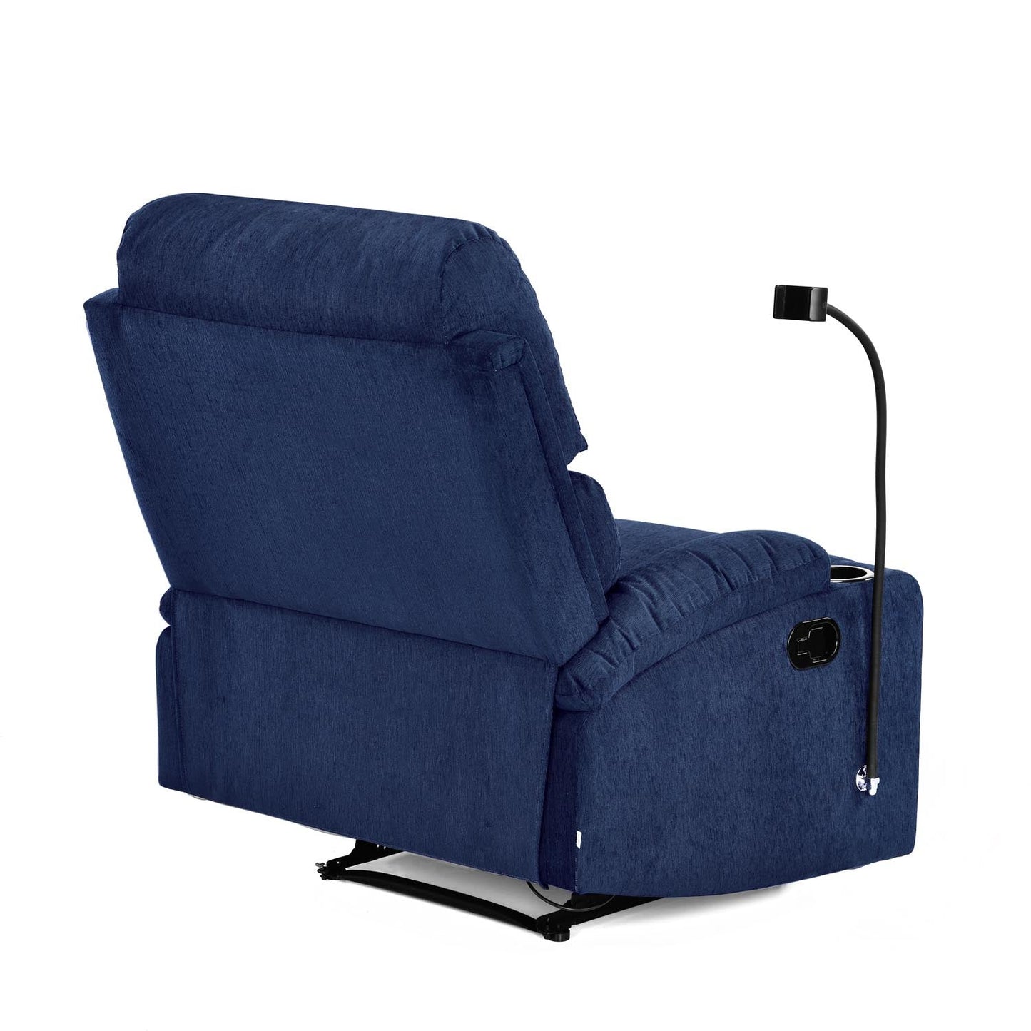 Nilkamal Matt 1 Seater Manual Recliner with Cup & Mobile Holder (Blue)