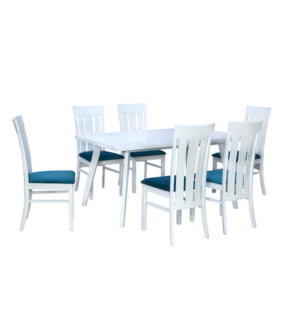 Nilkamal Lawson 6 Seater Dining Set (White)