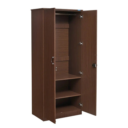 Nilkamal Massif 2 Door Wardrobe with Mirror (Legno Oak)
