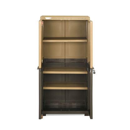 Nilkamal Freedom Mini Medium (FMM Duet) Plastic Storage Cabinet (Rattan Dark Beige & Weather Brown)