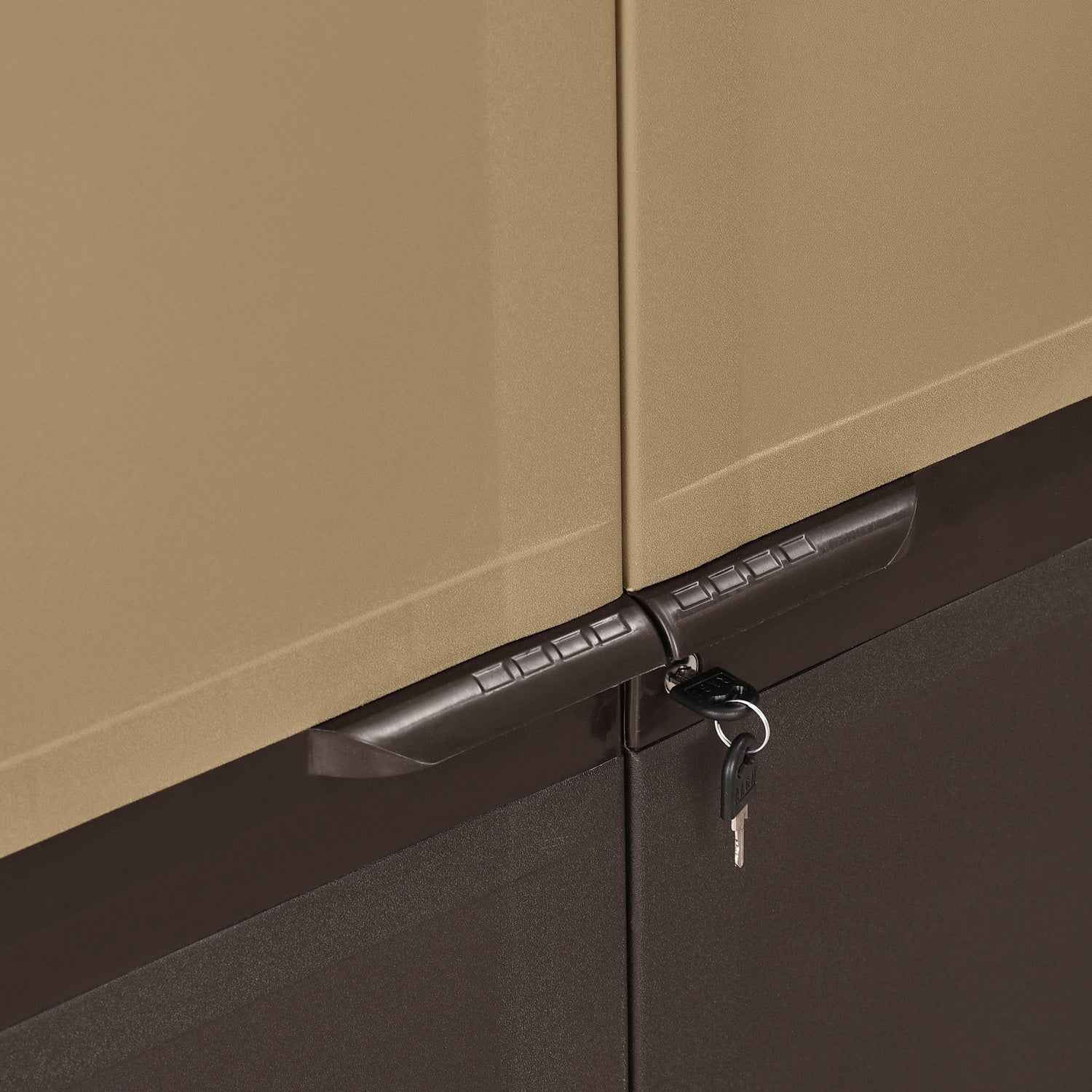 Nilkamal Freedom Mini Medium (FMM Duet) Plastic Storage Cabinet (Rattan Dark Beige & Weather Brown)