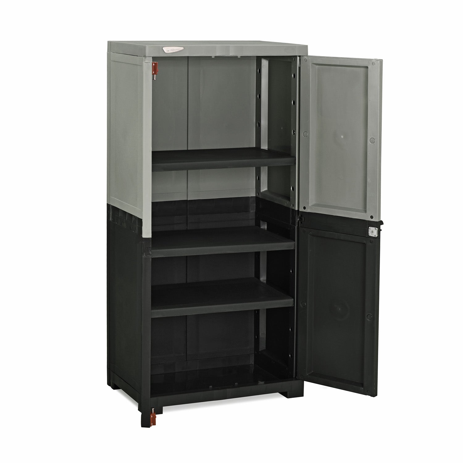 Nilkamal Freedom Mini Medium (FMM Duet) Plastic Storage Cabinet (Haze Grey/Charcoal Grey)