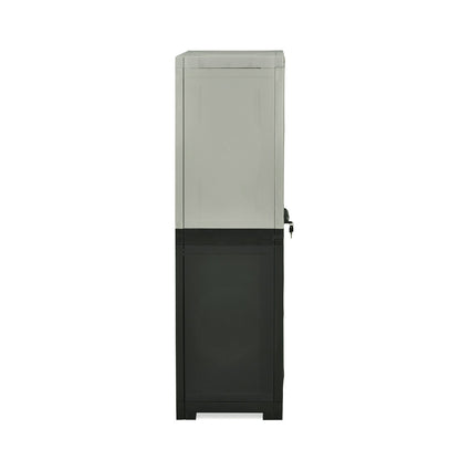 Nilkamal Freedom Mini Medium (FMM Duet) Plastic Storage Cabinet (Haze Grey/Charcoal Grey)