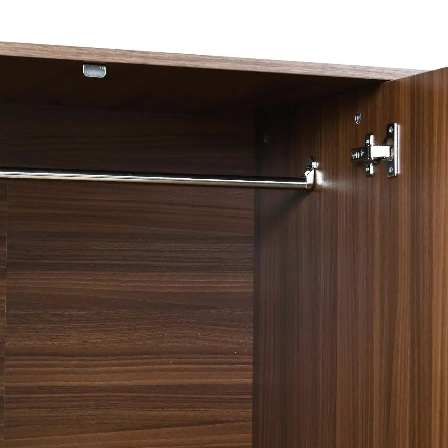 Nilkamal Joyce 3 Door Wardrobe With Mirror (Classic Walnut)