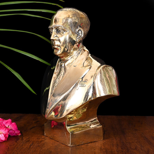 Brass Bhimrao Ambedkar Bust Statue (14 Inch)