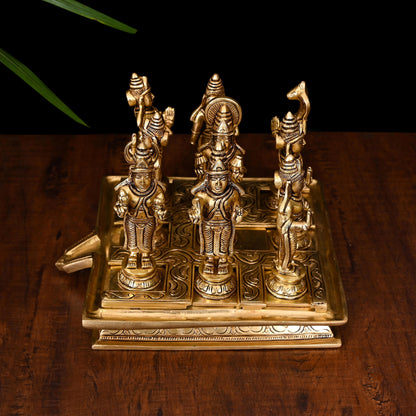 Brass Superfine Navagraha Idols Set (7 Inch)