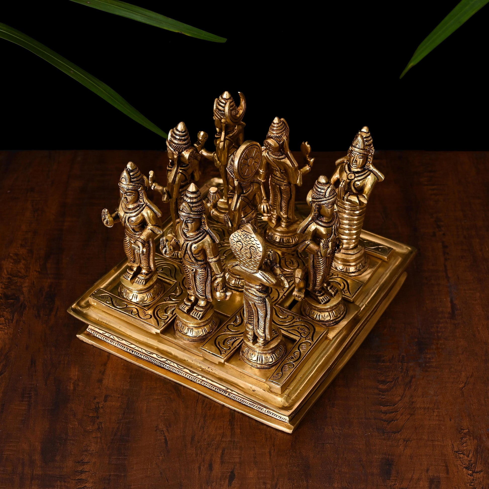 Brass Superfine Navagraha Idols Set (7 Inch)