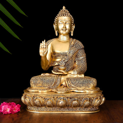 Brass Superfine Blessing Buddha (22.5 Inch)