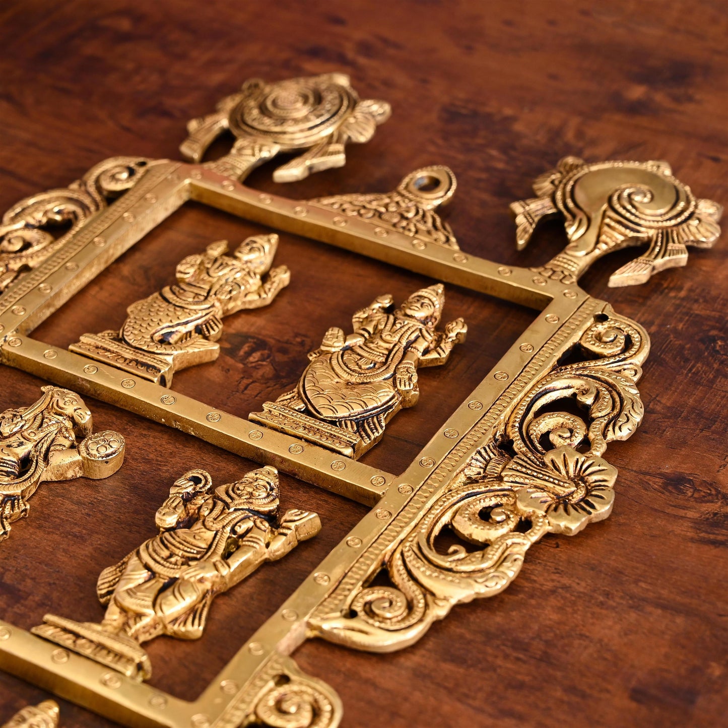 Brass Dashavatara / Vishnu Avatar Wall Hanging (28.5 Inch)