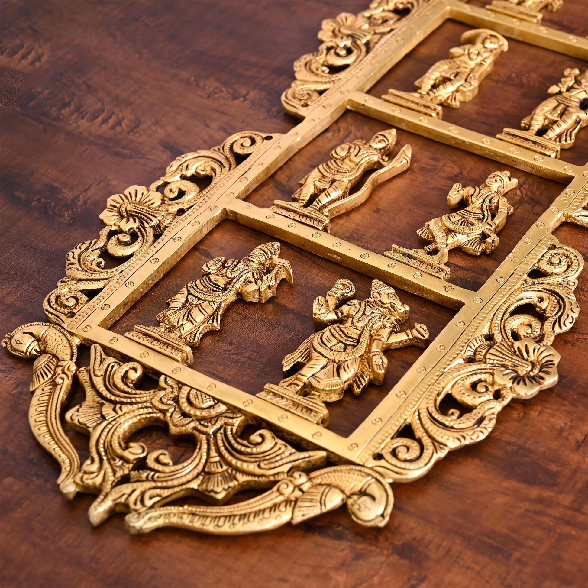 Brass Dashavatara / Vishnu Avatar Wall Hanging (28.5 Inch)