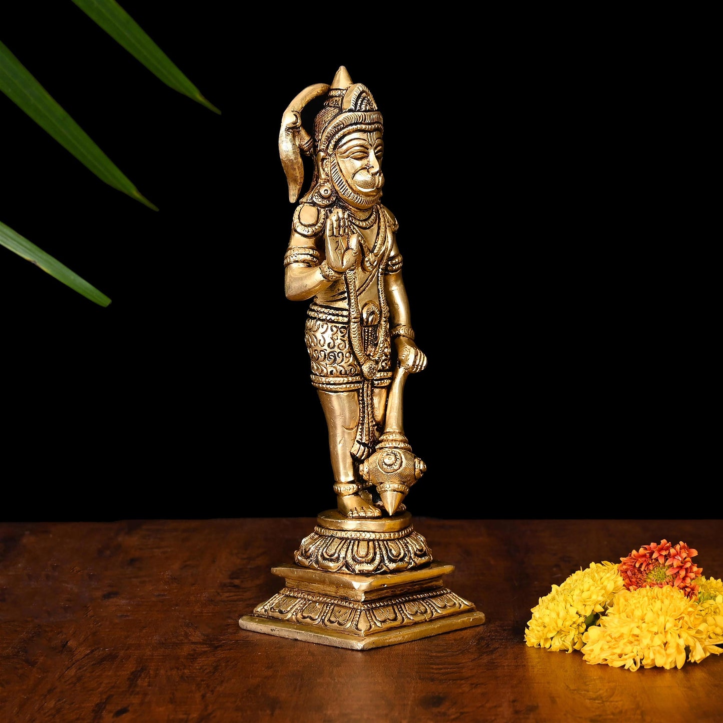 Brass Standing Hanuman Idol (9.5 Inch)
