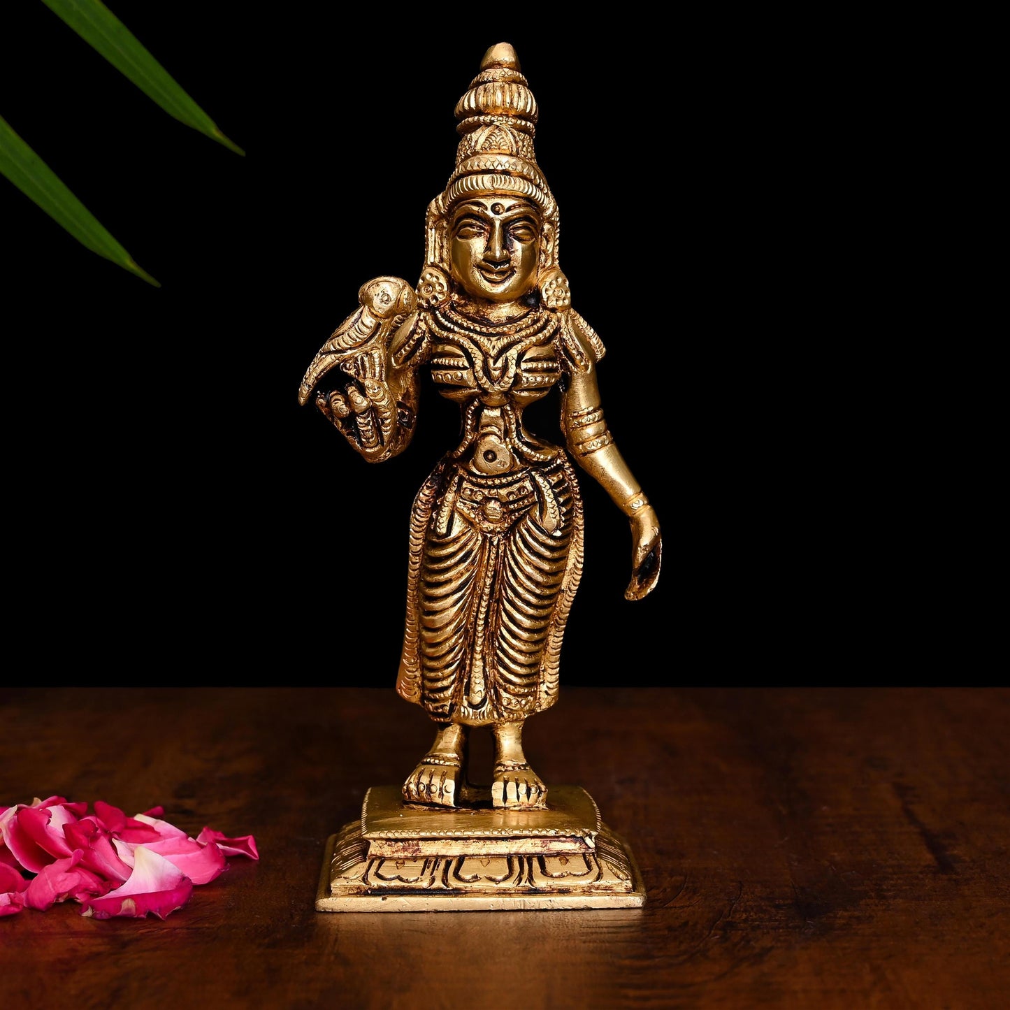 Brass Madurai Meenakshi Devi Idol (6.5 Inch)