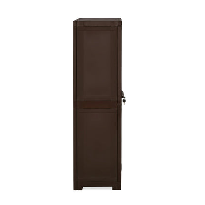 Nilkamal Freedom Mini Medium (FMM) Star Plastic Storage Cabinet (Weathered Brown & Biscuit)