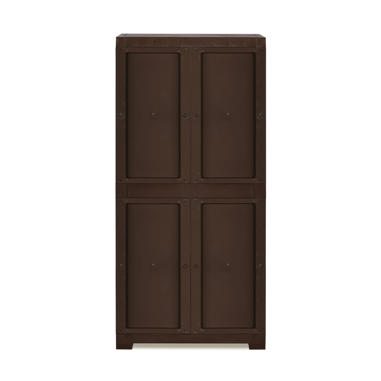 Nilkamal Freedom Mini Medium (FMM) Star Plastic Storage Cabinet (Weathered Brown & Biscuit)