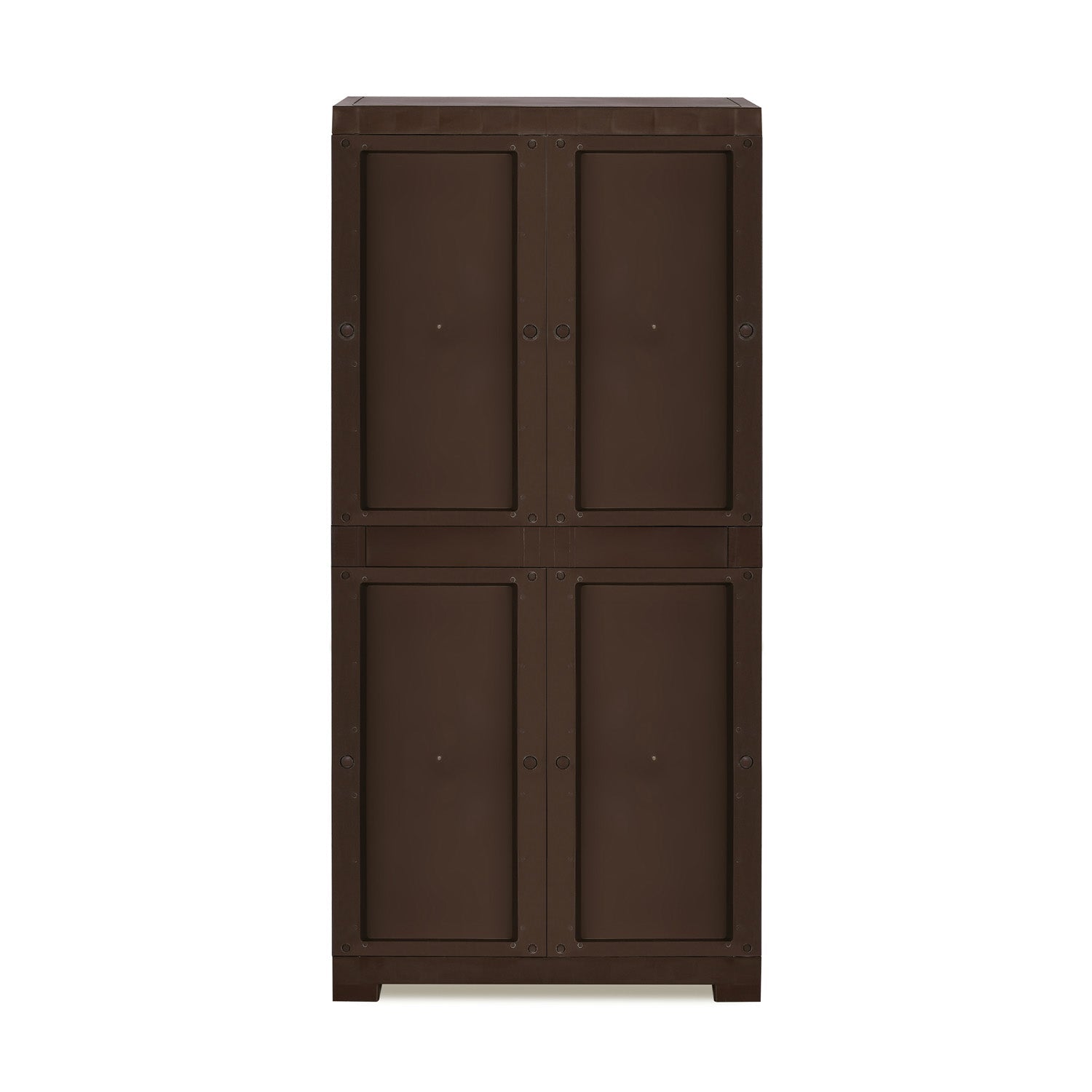 Nilkamal Freedom Mini Medium (FMM) Star Plastic Storage Cabinet (Weathered Brown & Biscuit)