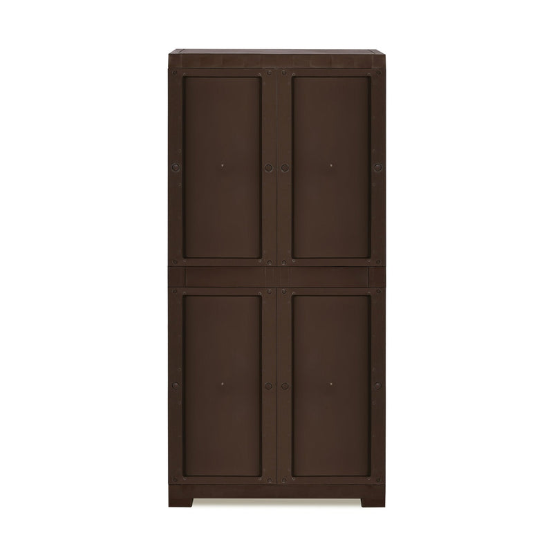 Nilkamal Freedom Mini Medium (FMM) Star Plastic Storage Cabinet (Weathered Brown & Biscuit)