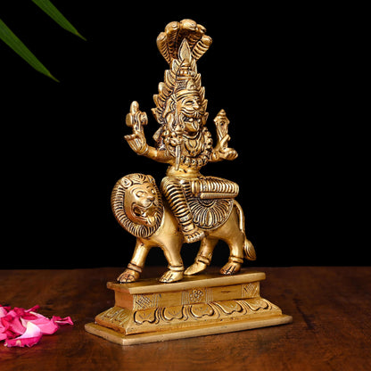 Brass Pratyangira Devi Idol (7 Inch)