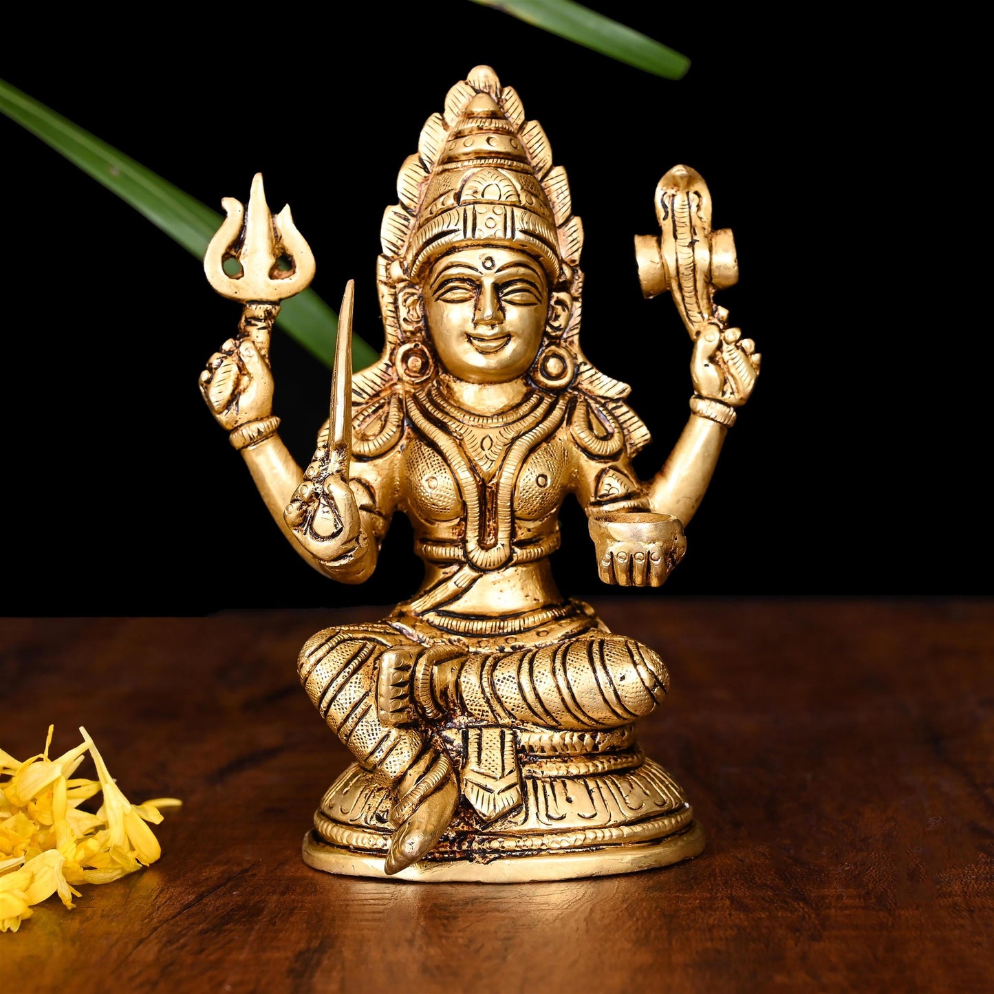Brass Karumari Amman Idol (5 Inch)