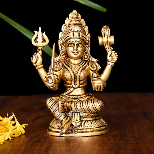 Brass Karumari Amman Idol (5 Inch)