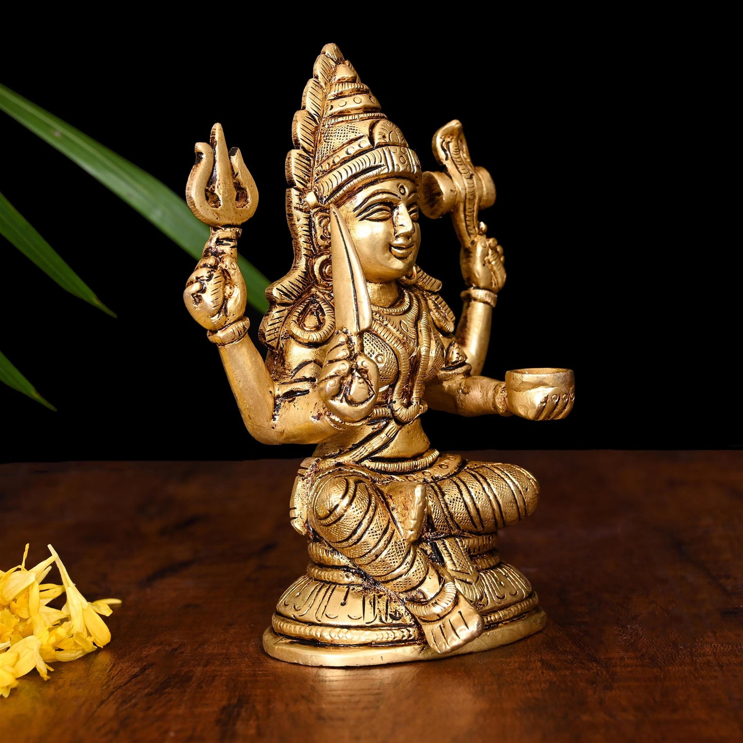 Brass Karumari Amman Idol (5 Inch)