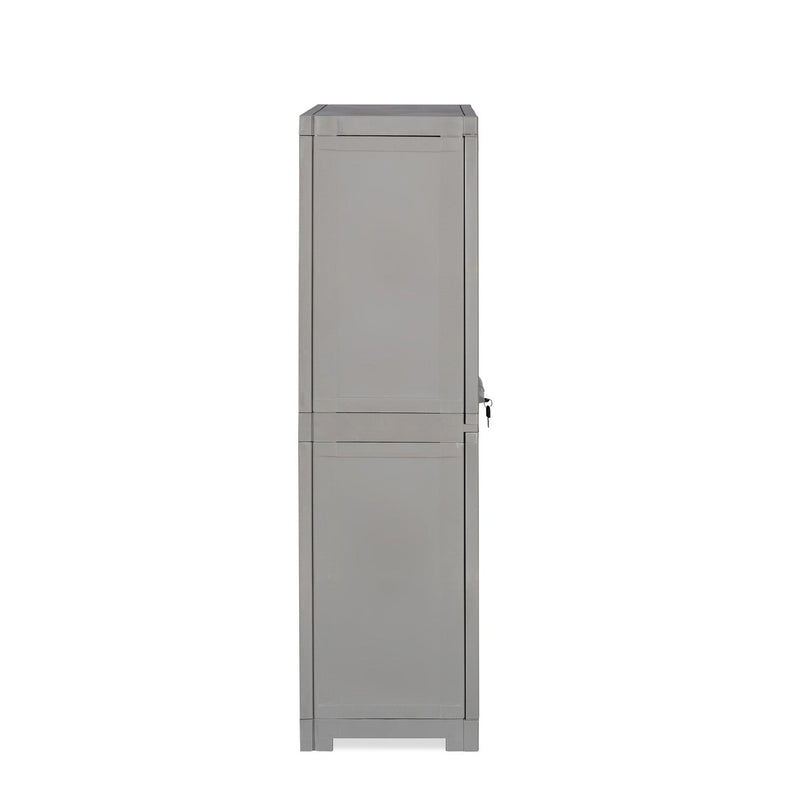 Nilkamal Freedom Mini Medium (FMM) Star Plastic Storage Cabinet (Haze Grey & Milky White)