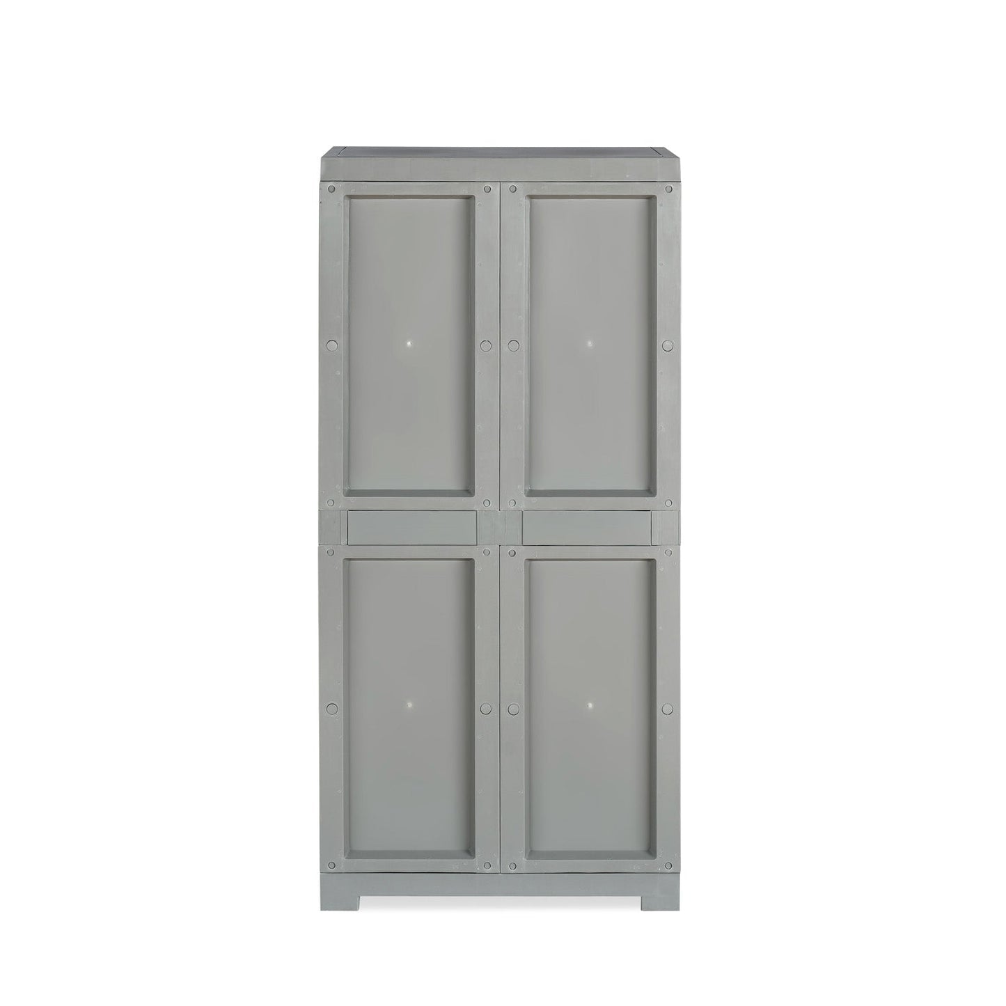 Nilkamal Freedom Mini Medium (FMM) Star Plastic Storage Cabinet (Haze Grey & Milky White)