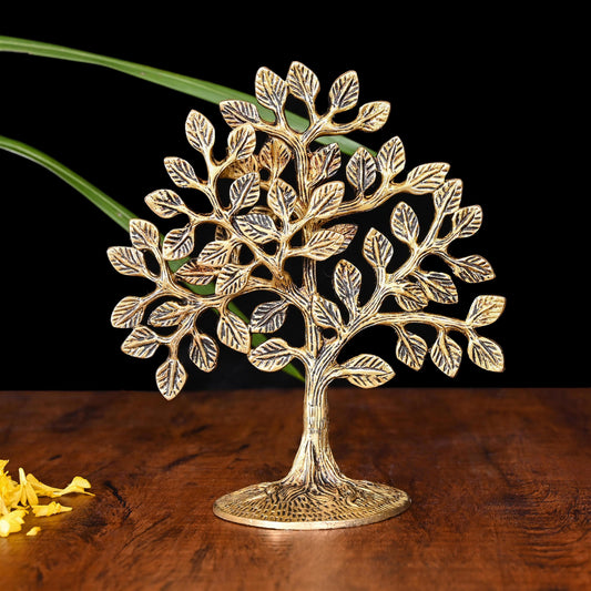 Brass Kalpvriksha Table Decor (6 Inch)