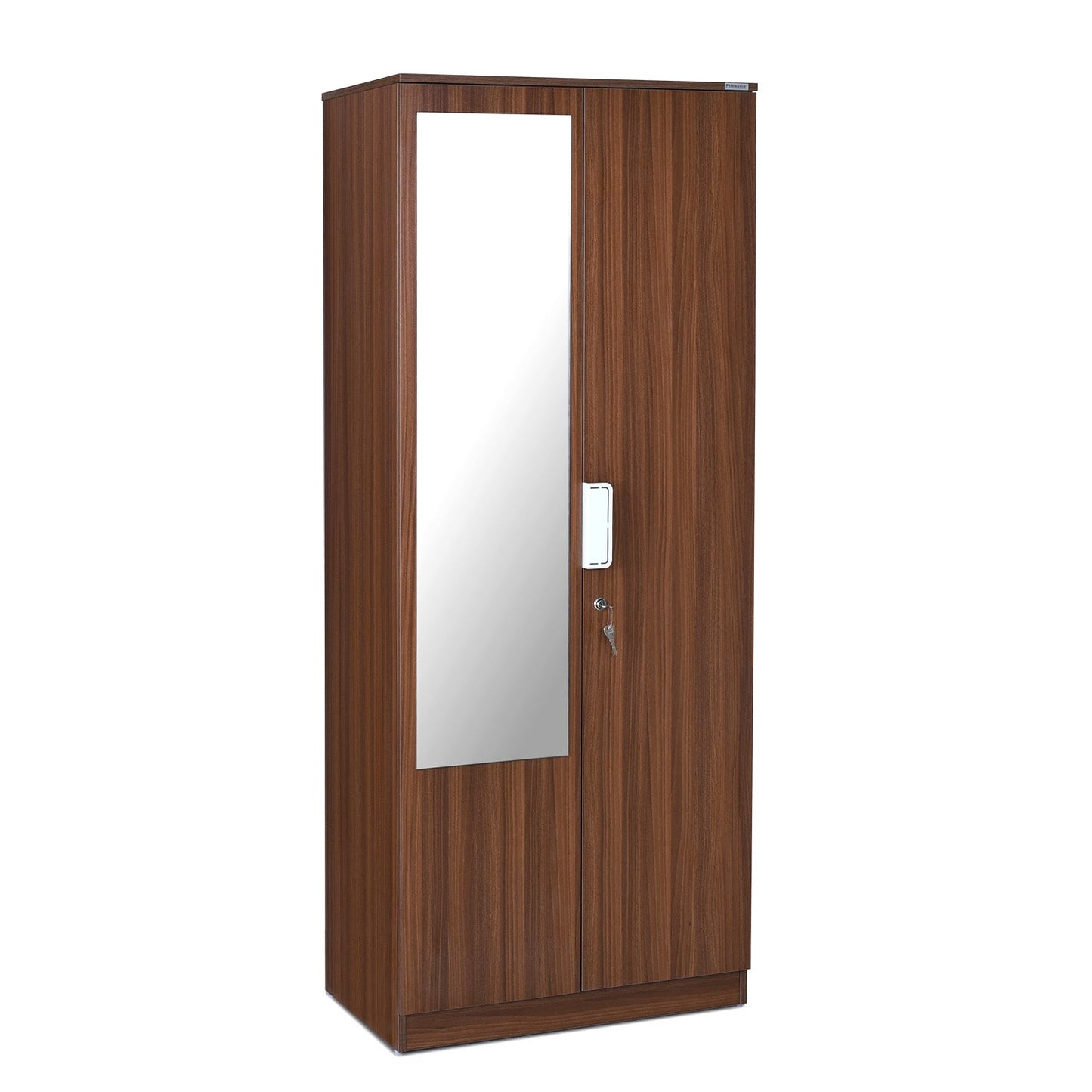 Nilkamal Joyce 2 Door Wardrobe With Mirror (Classic Walnut)